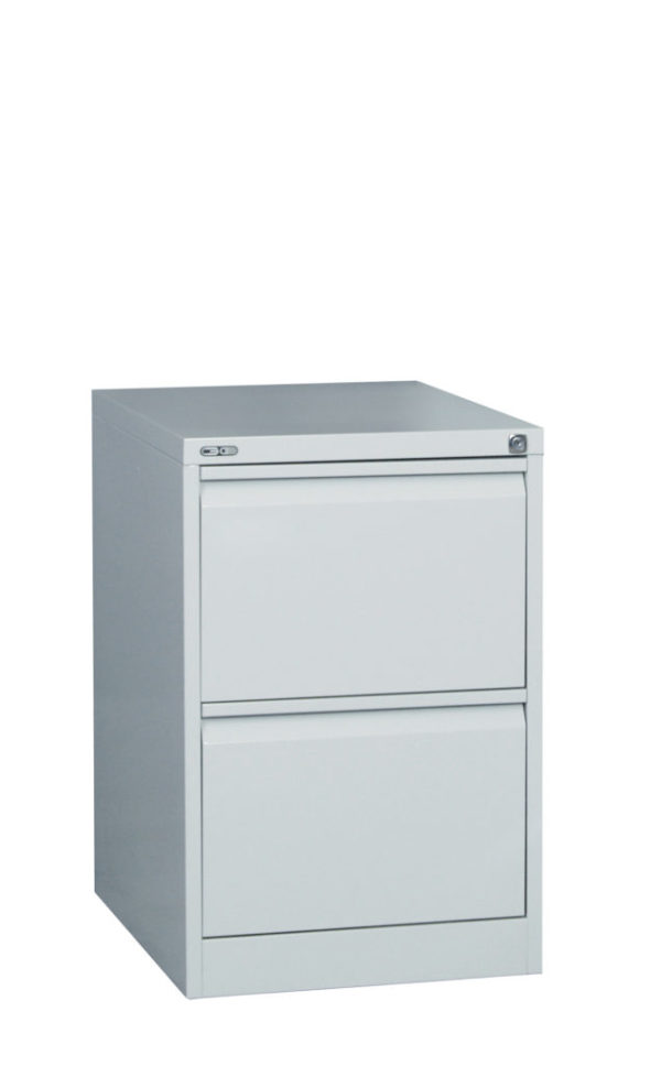 Go 2 Drawer Filing Cabinet Light grey